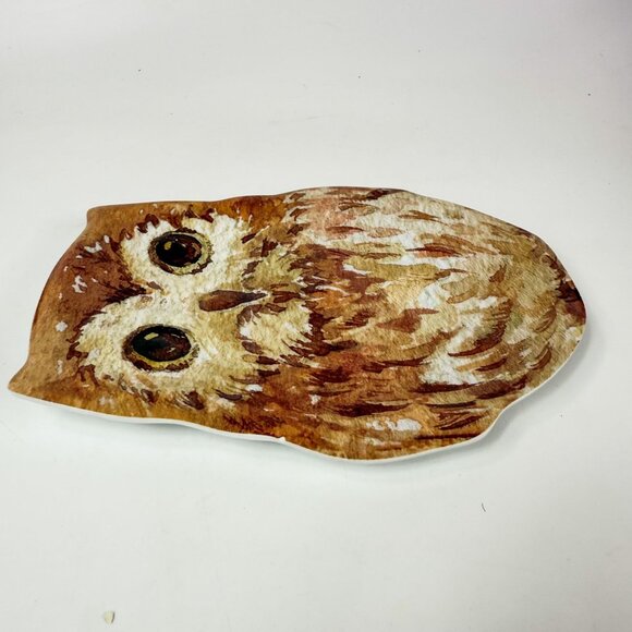 Pier 1 Natural Owl Shaped Melamine 9'' Serving Plate Platter dish - Picture 3 of 7